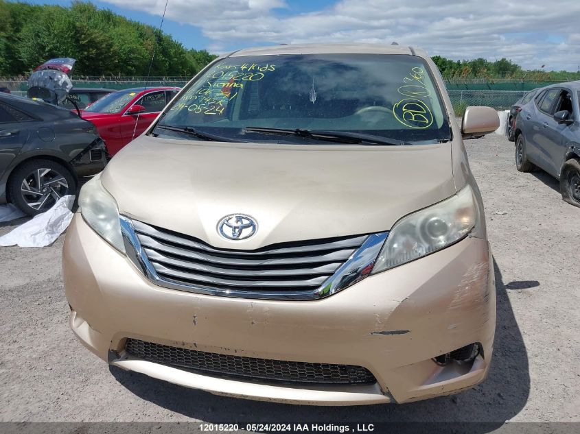 2011 Toyota Sienna Le VIN: 5TDKK3DCXBS106741 Lot: 12015220