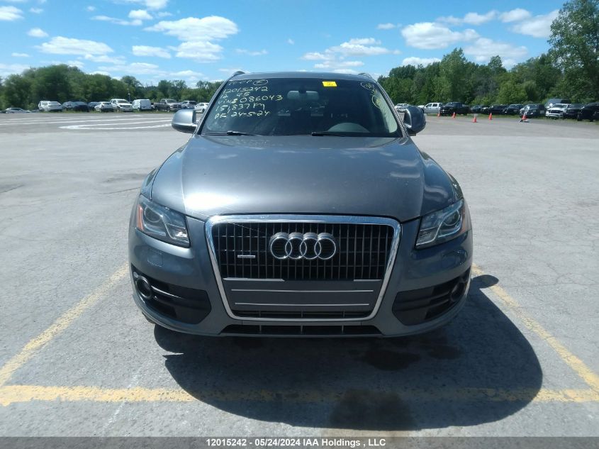 2012 Audi Q5 Prestige VIN: WA1VFDFP5CA086043 Lot: 12015242