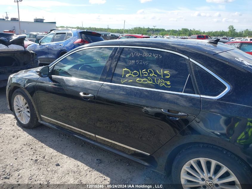 2016 Volkswagen Passat VIN: 1VWBS7A30GC002423 Lot: 12015245