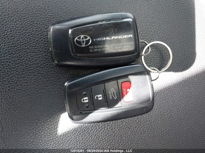 2020 Toyota Highlander VIN: 5TDGZRBH1LS516204 Lot: 12015261