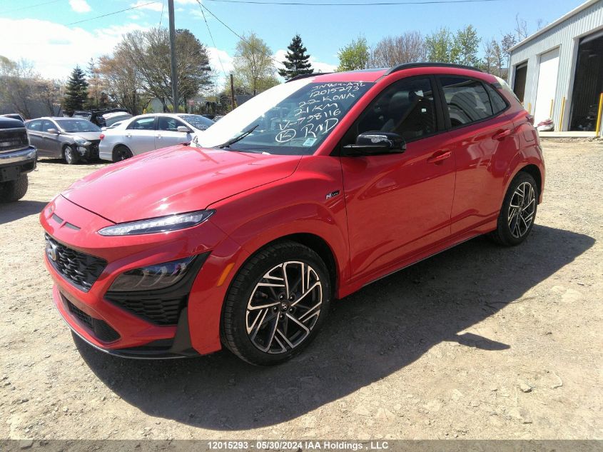 2022 Hyundai Kona N Line With Ultimate Package VIN: KM8K5CA34NU758116 Lot: 12015293