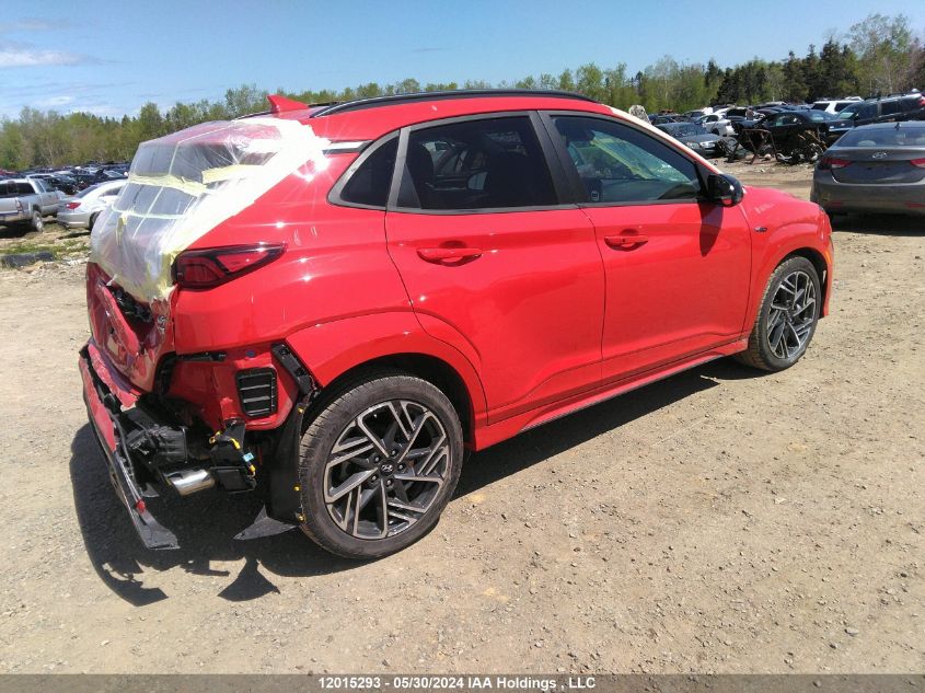 2022 Hyundai Kona N Line With Ultimate Package VIN: KM8K5CA34NU758116 Lot: 12015293