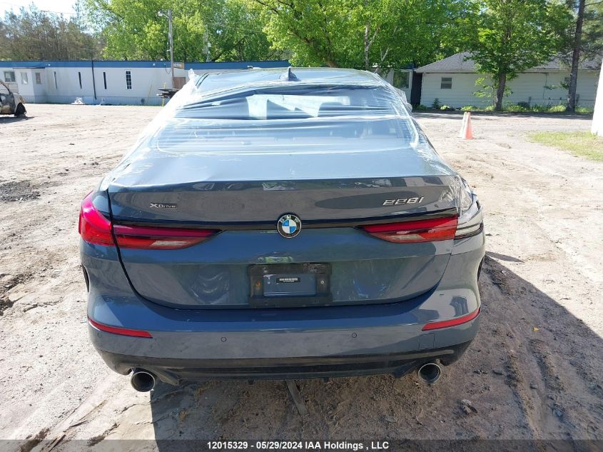 2021 BMW 2 Series 228I xDrive VIN: WBA73AK04M7G91653 Lot: 12015329