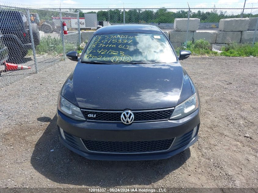 2013 Volkswagen Jetta Gli VIN: 3VW567AJ6DM421323 Lot: 12015337