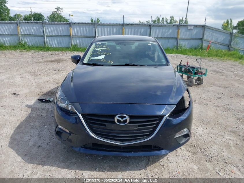 2016 Mazda Mazda3 VIN: 3MZBM1V76GM302681 Lot: 12015370