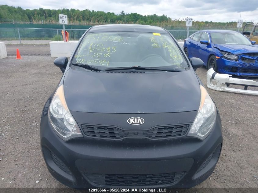 2014 Kia Rio VIN: KNADM5A38E6925395 Lot: 12015566