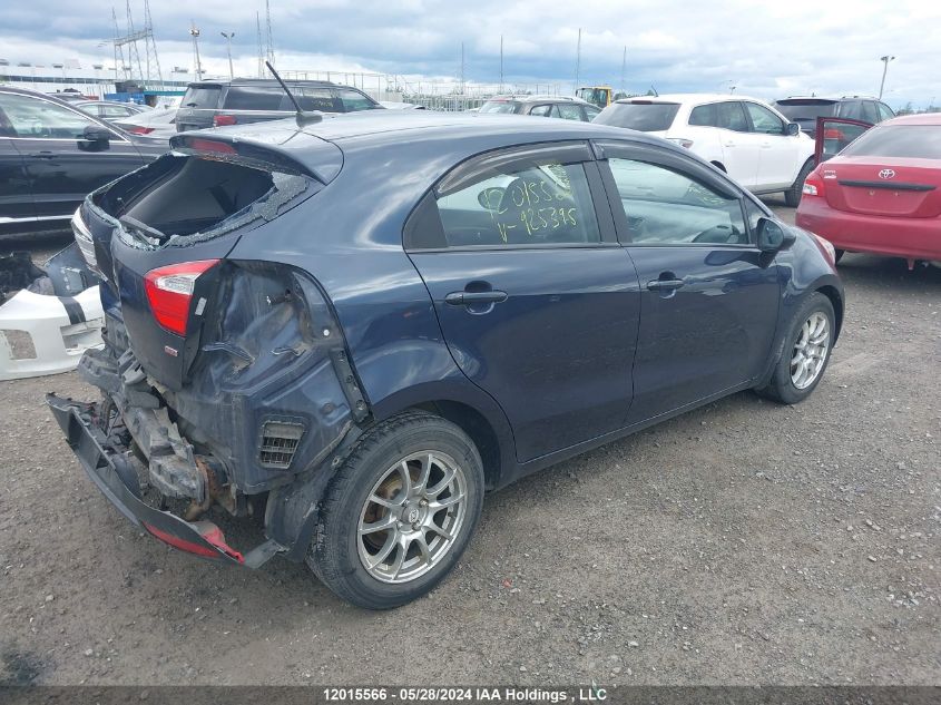 2014 Kia Rio VIN: KNADM5A38E6925395 Lot: 12015566