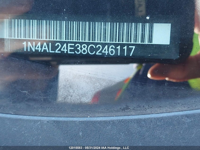 2008 Nissan Altima 2.5 S VIN: 1N4AL24E38C246117 Lot: 12015583