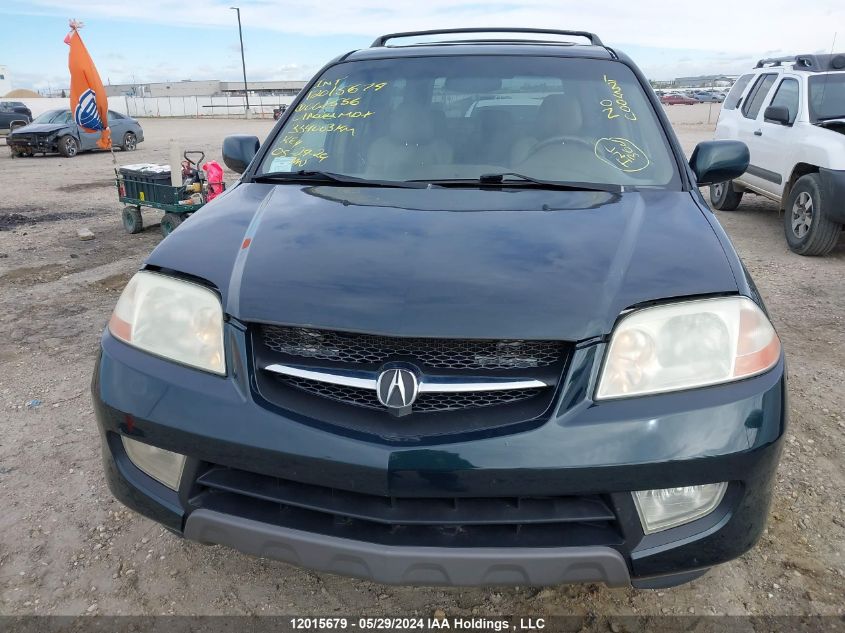 2001 Acura Mdx VIN: 2HNYD18641H002556 Lot: 12015679