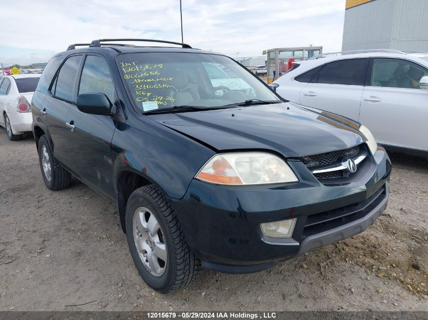 2001 Acura Mdx VIN: 2HNYD18641H002556 Lot: 12015679