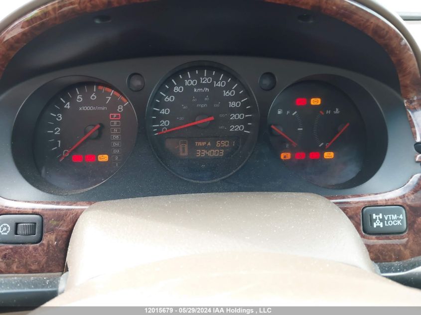 2001 Acura Mdx VIN: 2HNYD18641H002556 Lot: 12015679