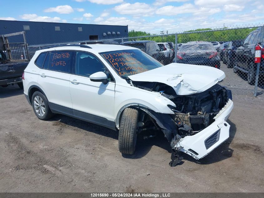 2019 Volkswagen Tiguan S VIN: 3VV0B7AX7KM101570 Lot: 12015690