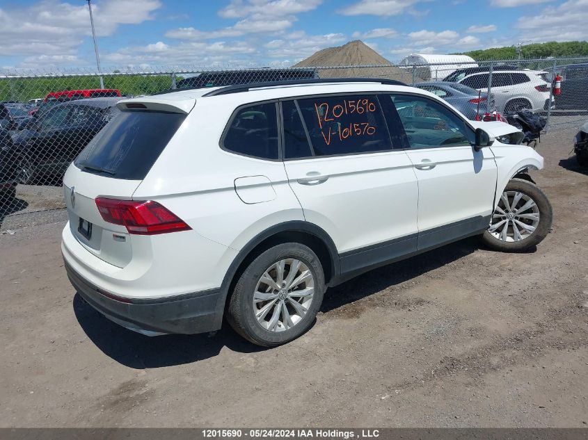 2019 Volkswagen Tiguan S VIN: 3VV0B7AX7KM101570 Lot: 12015690