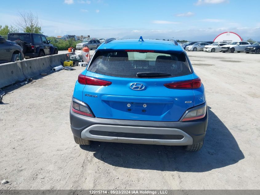 2022 Hyundai Kona Preferred Awd VIN: KM8K2CAB6NU765407 Lot: 12015714