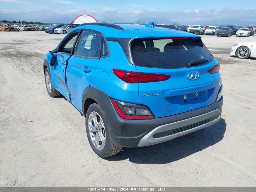 2022 Hyundai Kona Preferred Awd VIN: KM8K2CAB6NU765407 Lot: 12015714