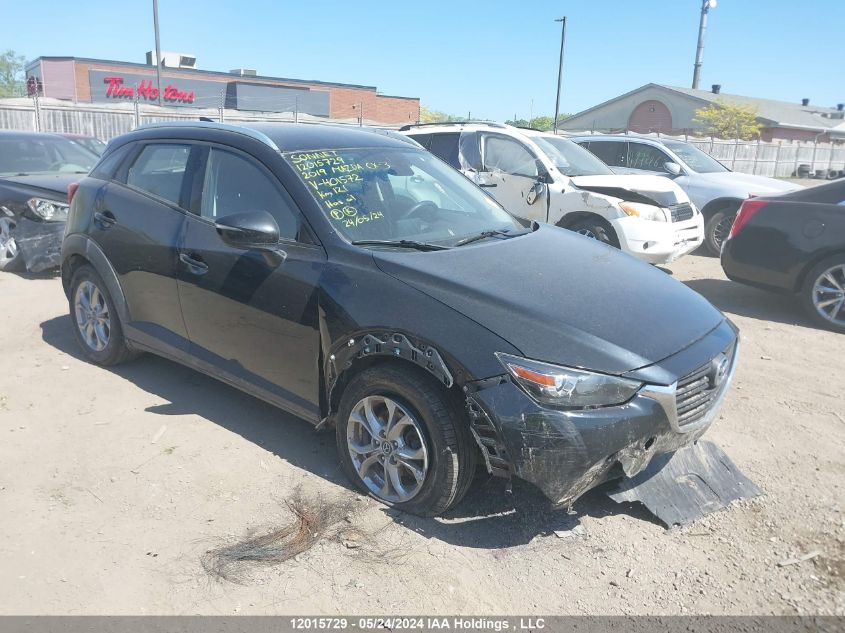 2019 Mazda Cx-3 VIN: JM1DKDC71K0401572 Lot: 12015729