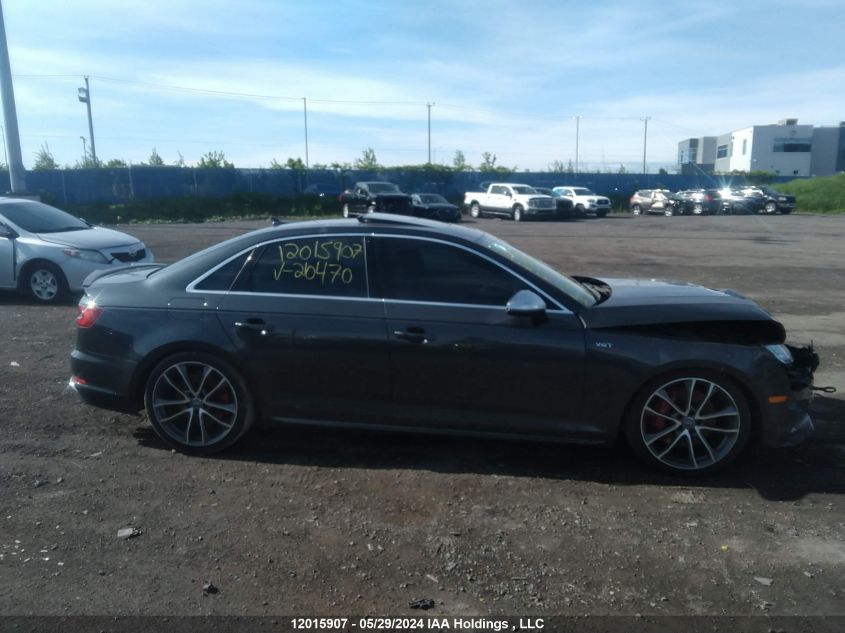 2018 Audi S4 VIN: WAUC4AF48JA210470 Lot: 12015907