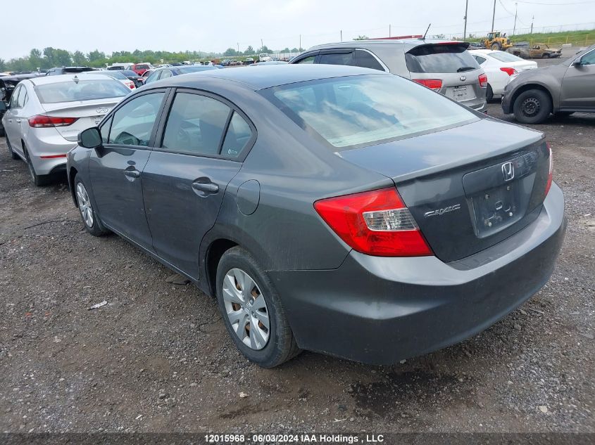 2012 Honda Civic Lx VIN: 2HGFB2F42CH119471 Lot: 12015968