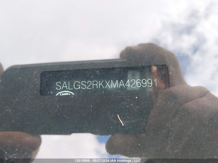 2021 Land Rover Range Rover VIN: SALGS2RKXMA426991 Lot: 12015989