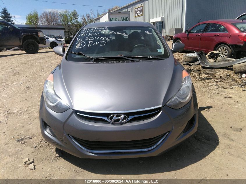 2013 Hyundai Elantra Gl VIN: 5NPDH4AE8DH324186 Lot: 12016000