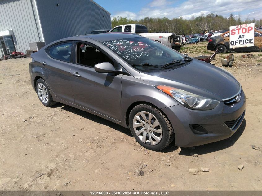 2013 Hyundai Elantra Gl VIN: 5NPDH4AE8DH324186 Lot: 12016000