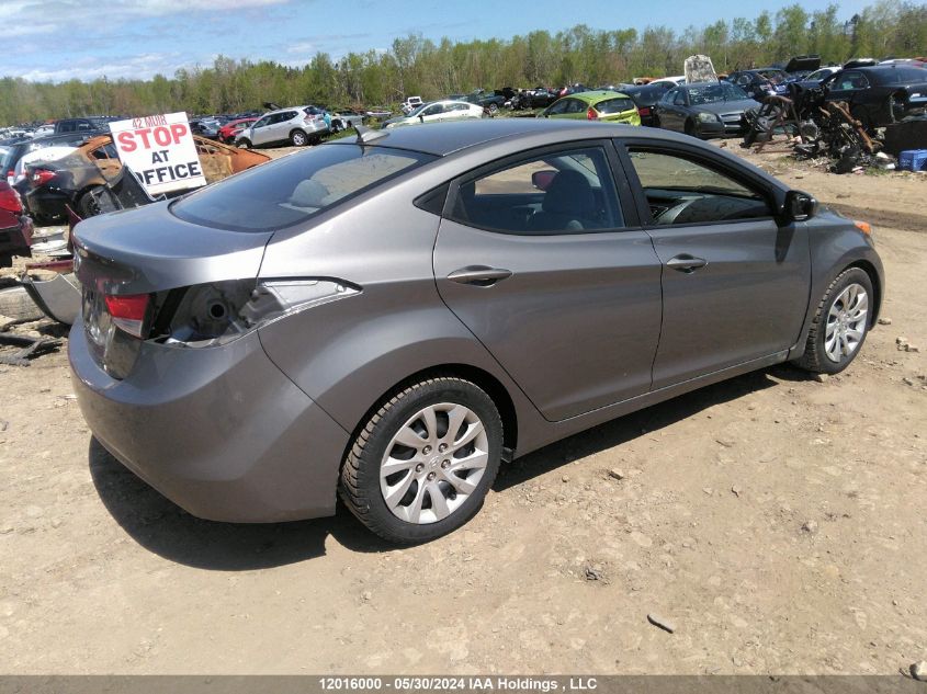 2013 Hyundai Elantra Gl VIN: 5NPDH4AE8DH324186 Lot: 12016000