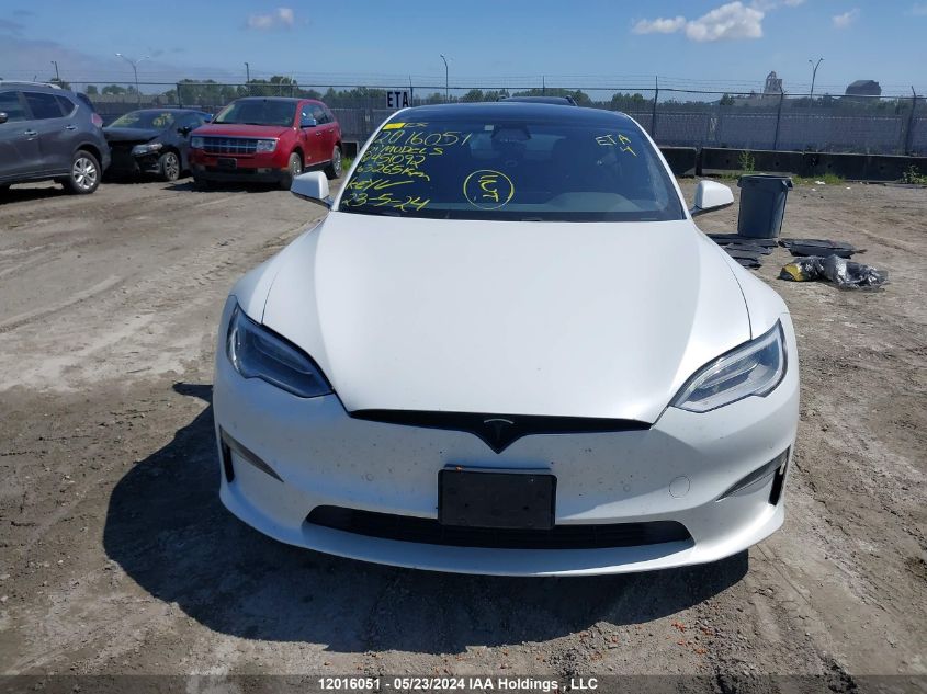 2021 Tesla Model S VIN: 5YJSA1E64MF451092 Lot: 12016051