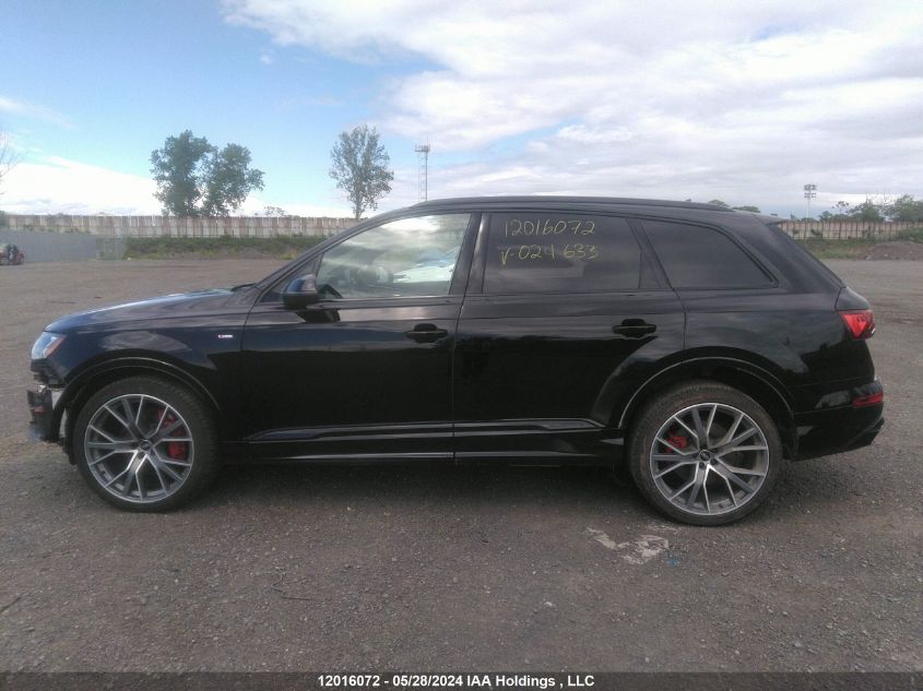 2021 Audi Q7 VIN: WA1WXAF72MD024633 Lot: 12016072