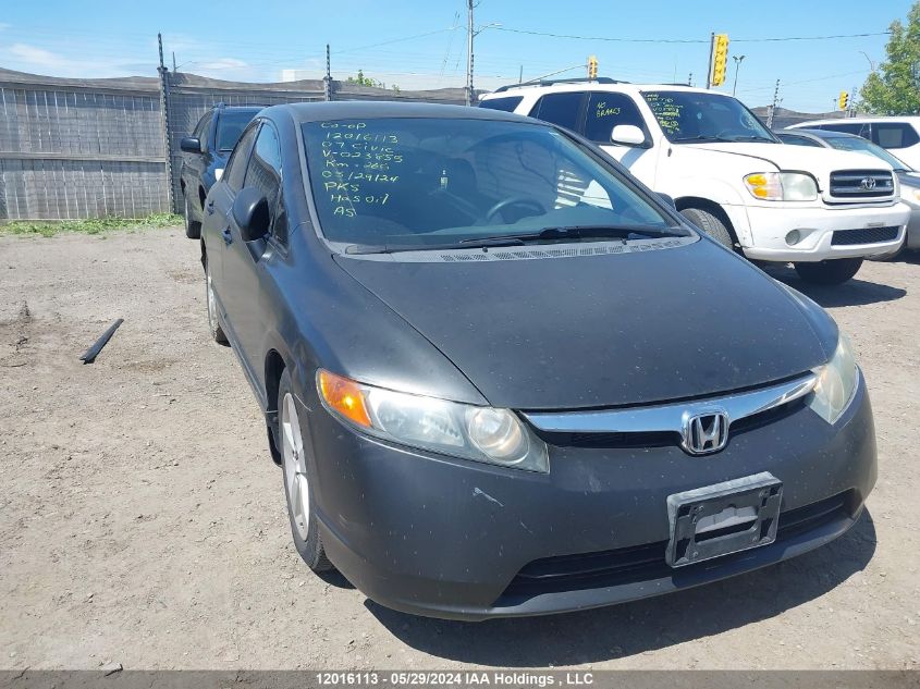 2007 Honda Civic Sdn VIN: 2HGFA16567H023855 Lot: 12016113