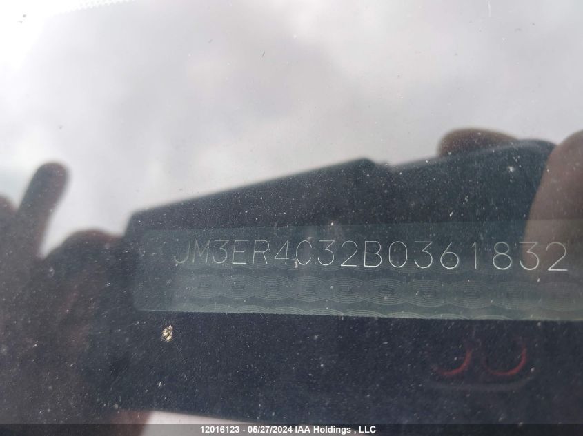 2011 Mazda Cx-7 VIN: JM3ER4C32B0361832 Lot: 12016123