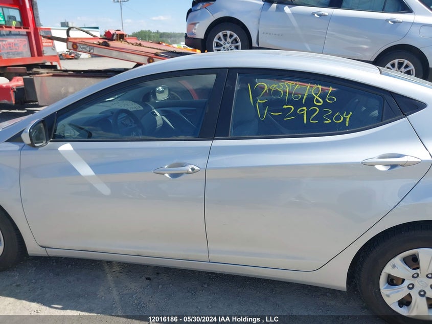 2013 Hyundai Elantra VIN: 5NPDH4AE2DH292304 Lot: 12016186