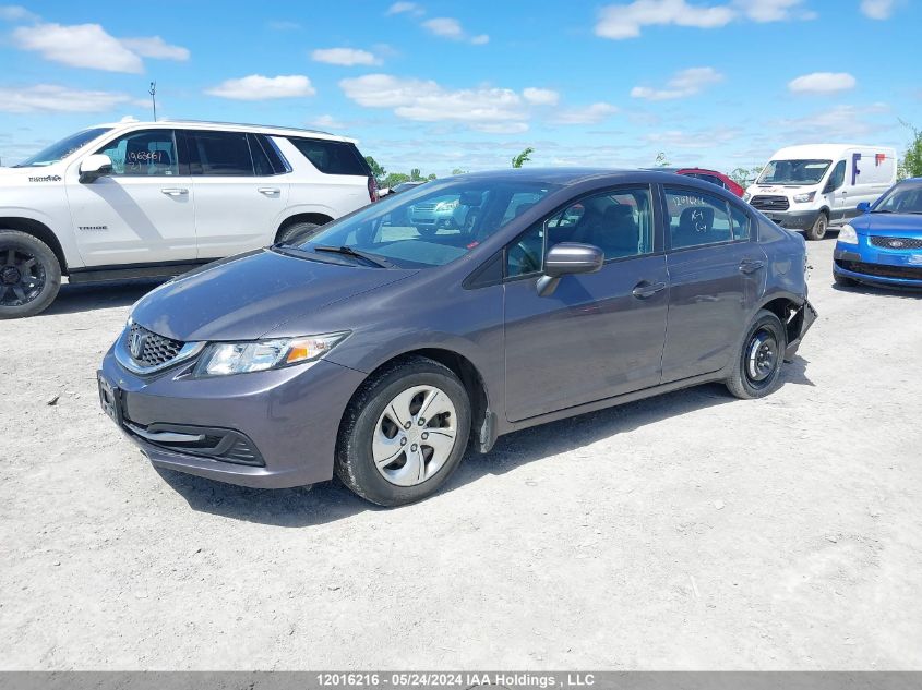 2014 Honda Civic Lx VIN: 2HGFB2F46EH041621 Lot: 12016216