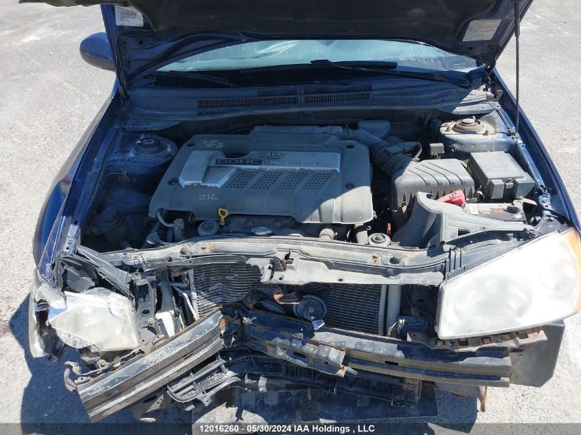 2006 Kia Spectra Lx/Ex VIN: KNAFE121765329925 Lot: 12016260