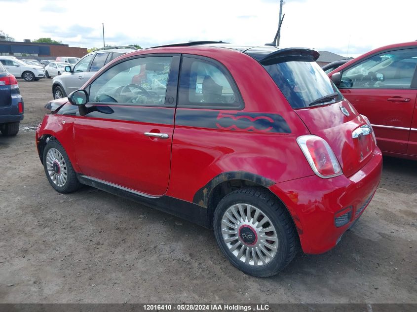 2012 Fiat 500 Sport VIN: 3C3CFFBR7CT510500 Lot: 12016410