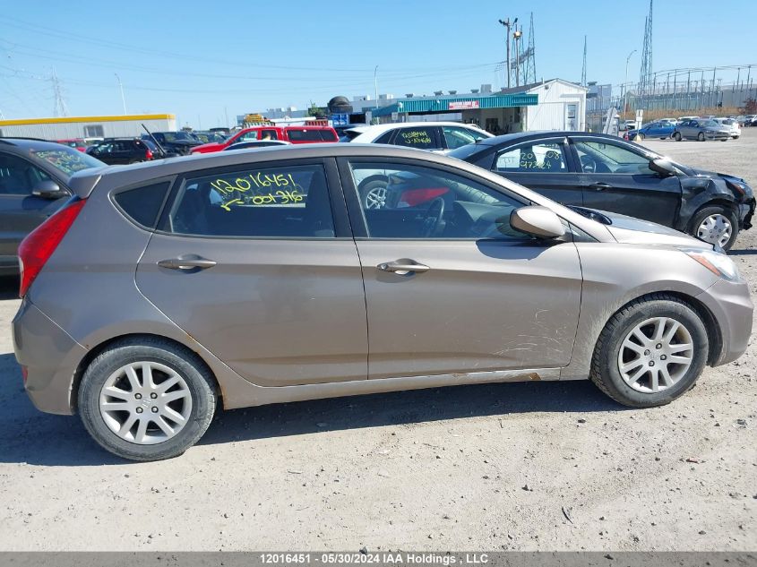 2012 Hyundai Accent Gls/Gs VIN: KMHCT5AE2CU001316 Lot: 12016451