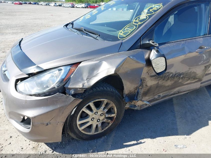 2012 Hyundai Accent Gls/Gs VIN: KMHCT5AE2CU001316 Lot: 12016451