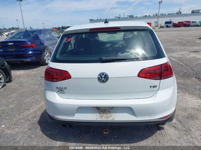 2016 Volkswagen Golf S/Se/Sel VIN: 3VW217AU9GM036922 Lot: 12016456