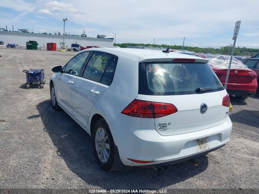 2016 Volkswagen Golf S/Se/Sel VIN: 3VW217AU9GM036922 Lot: 12016456