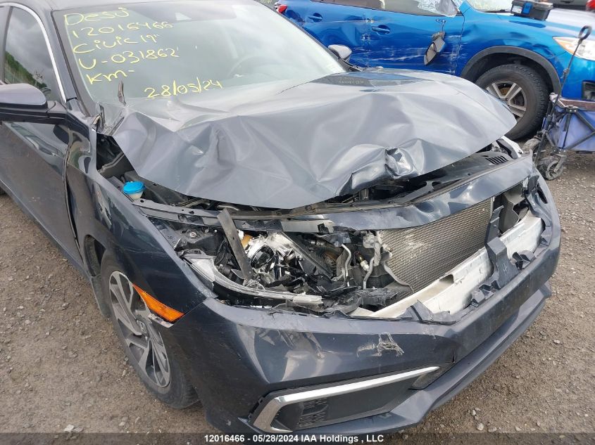 2019 Honda Civic Ex VIN: 2HGFC2F77KH031862 Lot: 12016466