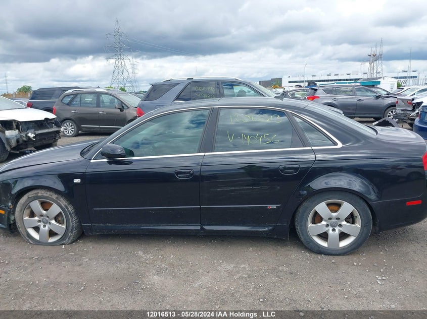 2008 Audi A4 2.0T Quattro VIN: WAUDF68E98A140456 Lot: 12016513