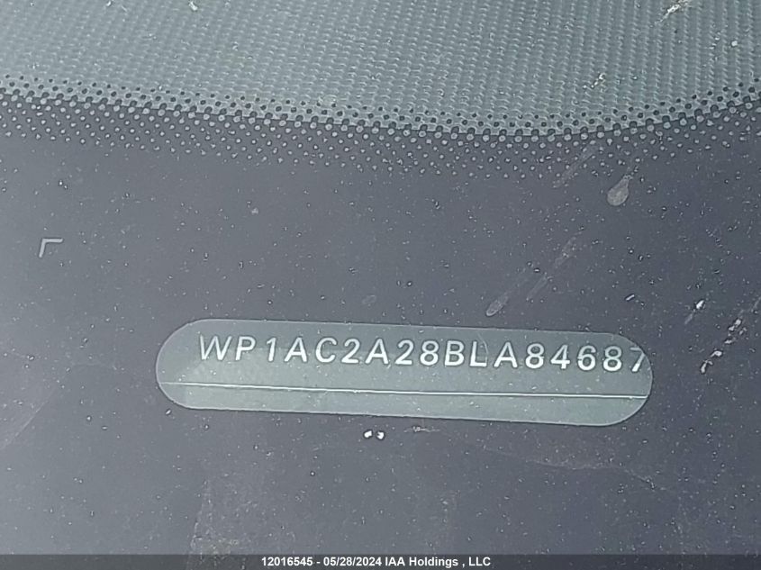 2011 Porsche Cayenne VIN: WP1AC2A28BLA84687 Lot: 12016545