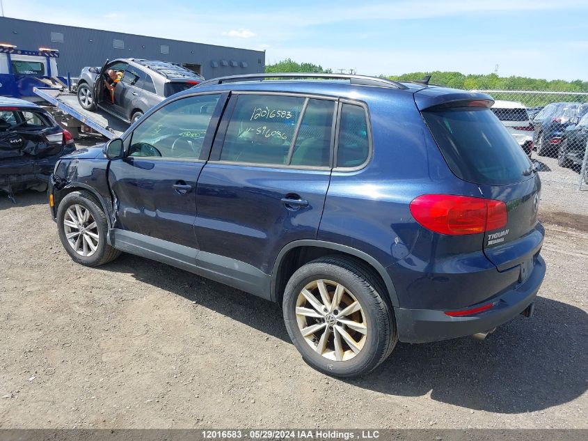 2013 Volkswagen Tiguan VIN: WVGJV3AXXDW596056 Lot: 12016583