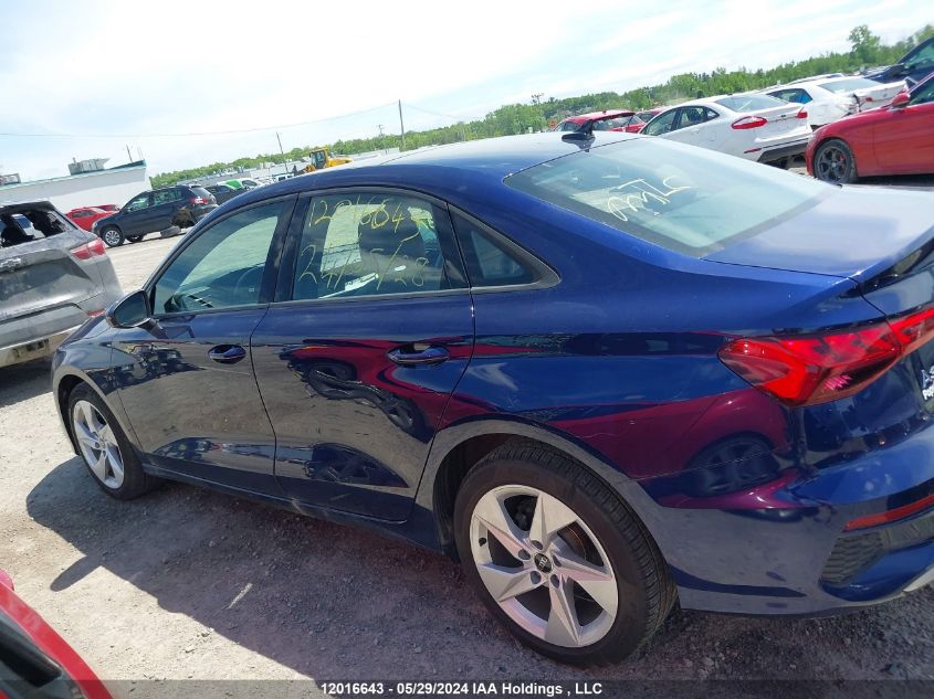 2022 Audi A3 Premium VIN: WAUGUCGY7NA047587 Lot: 12016643