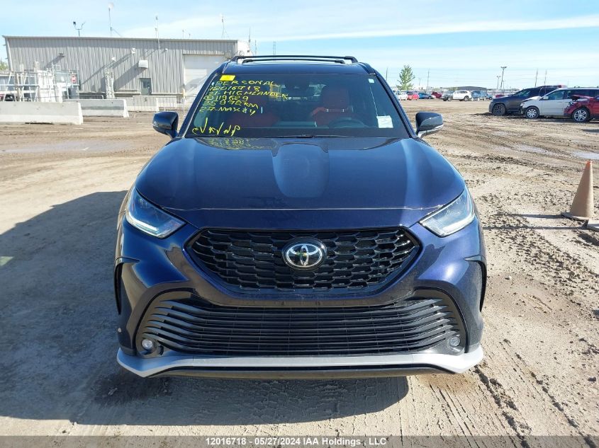 2021 Toyota Highlander Xse VIN: 5TDLZRBH9MS119629 Lot: 12016718