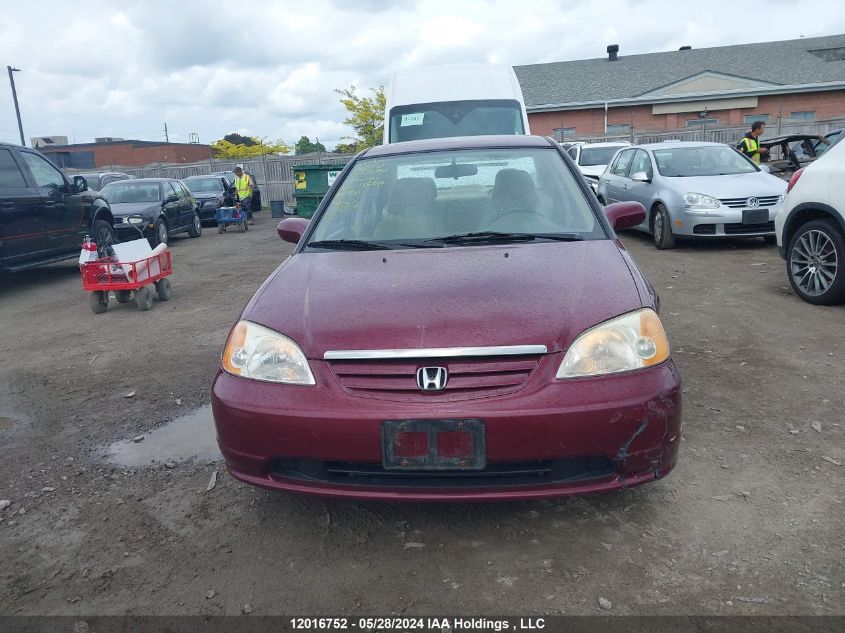 2003 Honda Civic Sdn VIN: 2HGES16683H938492 Lot: 12016752