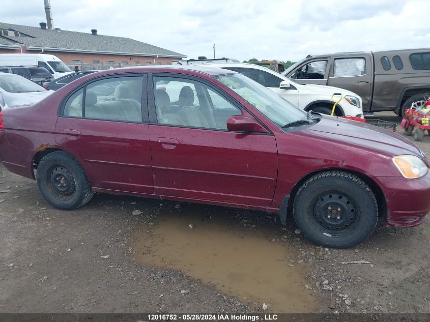 2003 Honda Civic Sdn VIN: 2HGES16683H938492 Lot: 12016752