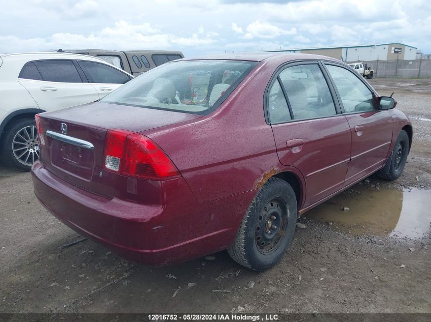 2003 Honda Civic Sdn VIN: 2HGES16683H938492 Lot: 12016752