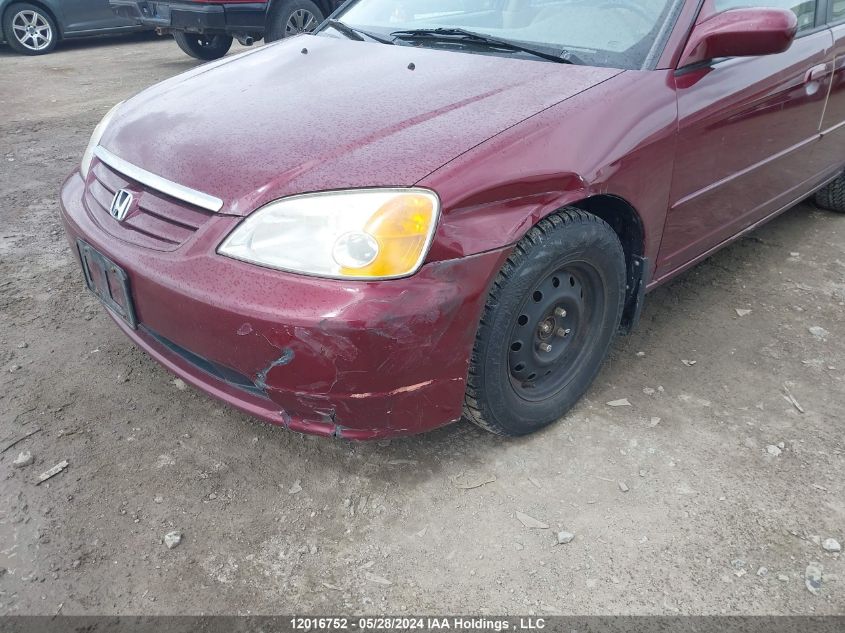 2003 Honda Civic Sdn VIN: 2HGES16683H938492 Lot: 12016752