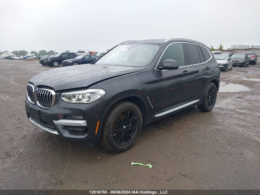 2020 BMW X3 VIN: 5UXTY5C01LLT34568 Lot: 12016755