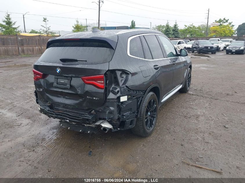 2020 BMW X3 VIN: 5UXTY5C01LLT34568 Lot: 12016755